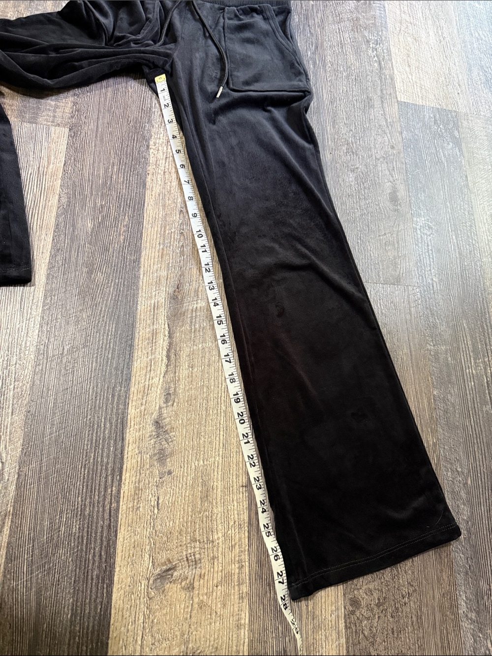 Bebe Black Velour Rhinestone Tracksuit Women’s Size XS Hoodie & Pants - Picture 10 of 12
